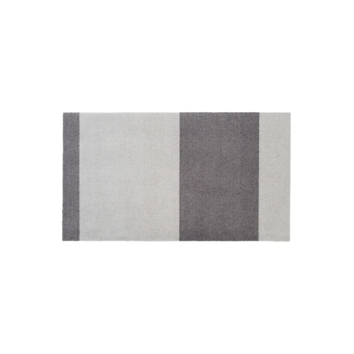 Stripes Horizontal Tapis, 67 x 120 cm, gris clair / gris acier de Tica Copenhagen