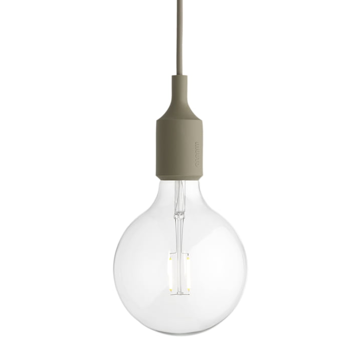 Muuto - Suspension E27-Socket Pendant Lamp LED, vert olive