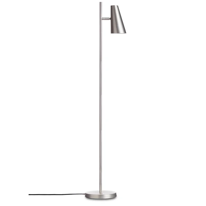 Cono Lampadaire H 140 cm, satin plated metal de Woud