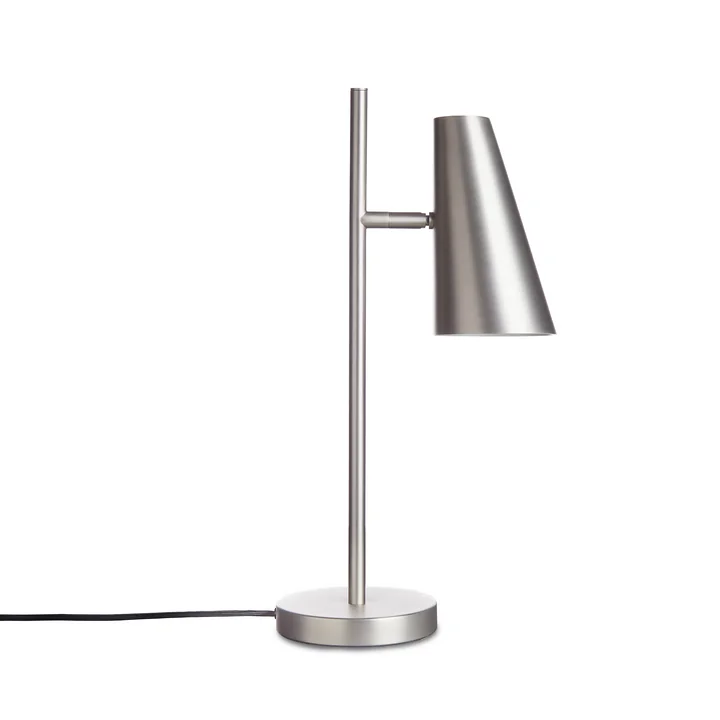 Cono Lampe de table, satin plated metal de Woud