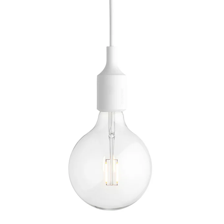 Socket E27 Lampe LED suspendue de Muuto en blanc