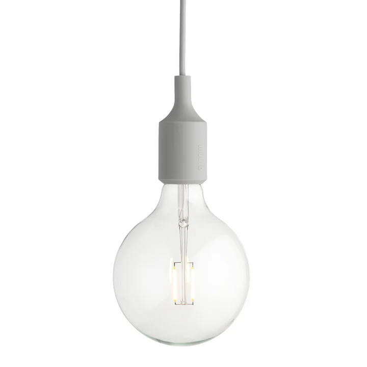 Socket E27 Lampe LED suspendue de Muuto en gris clair