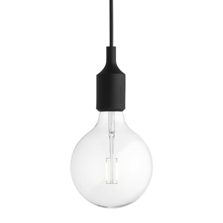 Muuto - Suspension E27-Socket Pendant Lamp LED, noir