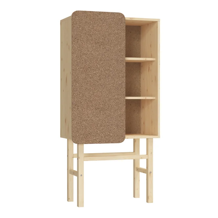 Slide Armoire, avec tableau d'affichage, pin laqué transparent de Karup Design