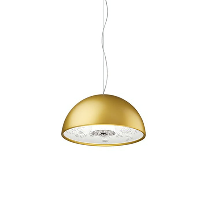 Skygarden Small LED Lampe suspendue, Ø 40 cm par Flos en or