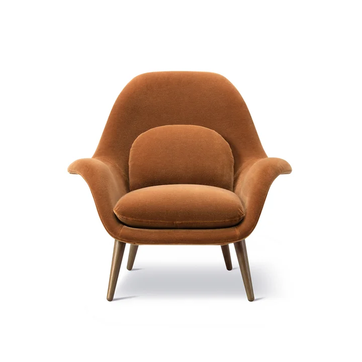 Swoon Fauteuil, Chêne fumé teinté / Grand Mohair (2103) de Fredericia