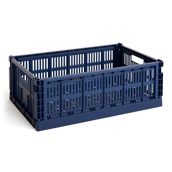 Colour Crate Panier recyclé L de Hay dans la couleur dark blue