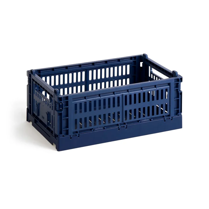Colour Crate Corbeille recyclée S de HAY dans la couleur dark blue