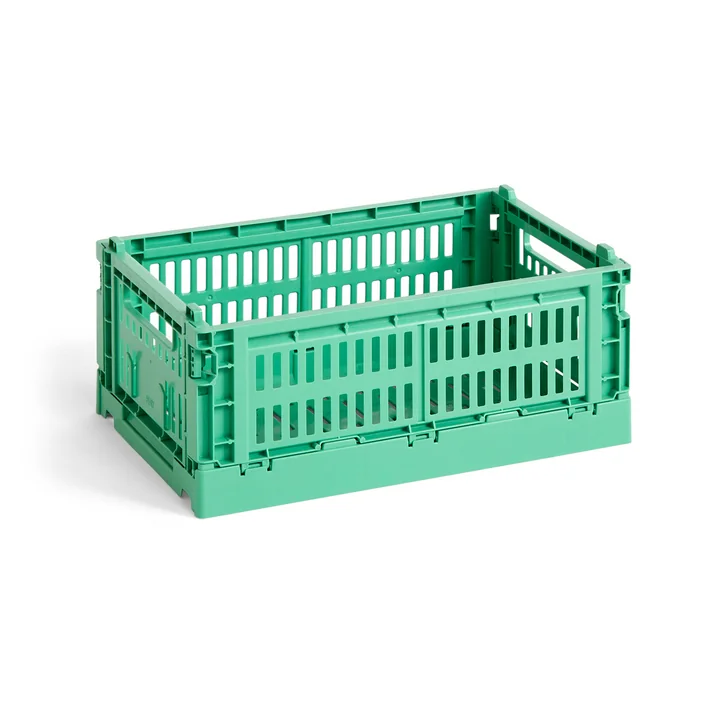 Colour Crate Corbeille recyclée S de HAY dans la couleur dark mint