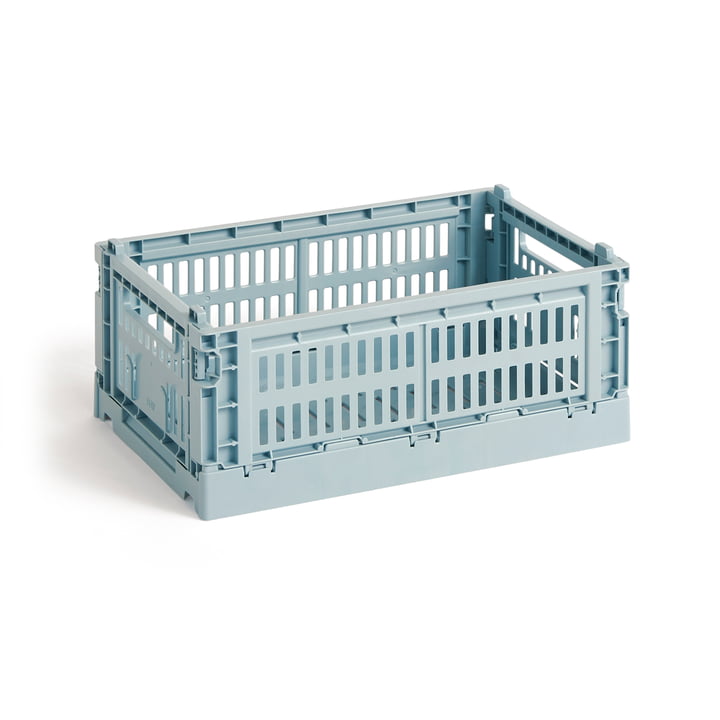 Colour Crate Panier recyclé S de Hay dans la couleur dusty blue