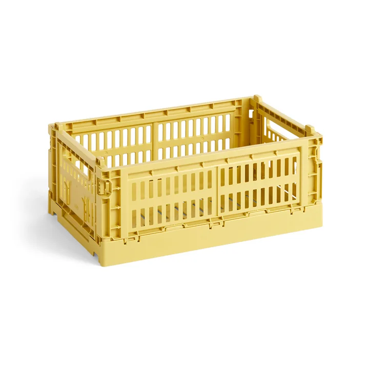 Colour Crate Corbeille recyclée S de HAY dans la couleur dusty yellow