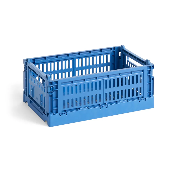 Colour Crate Corbeille recyclée S de HAY dans la couleur electric blue