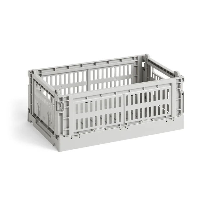 Colour Crate Corbeille recyclée S de HAY dans la couleur light grey