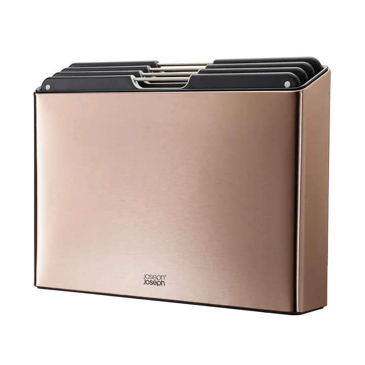 Folio Steel Planches à découper, carbone or rose (4 pièces) de Joseph Joseph