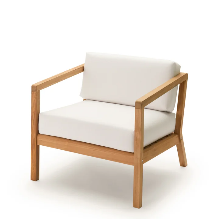 Virkelyst Fauteuil, teck / blanc de Skagerak