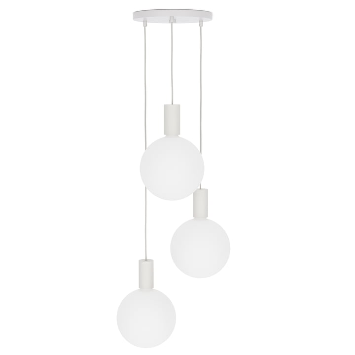 Chalk, Triple Set de lampes suspendues, y compris 3 x Sphere V ampoules LED E27, blanc de Tala