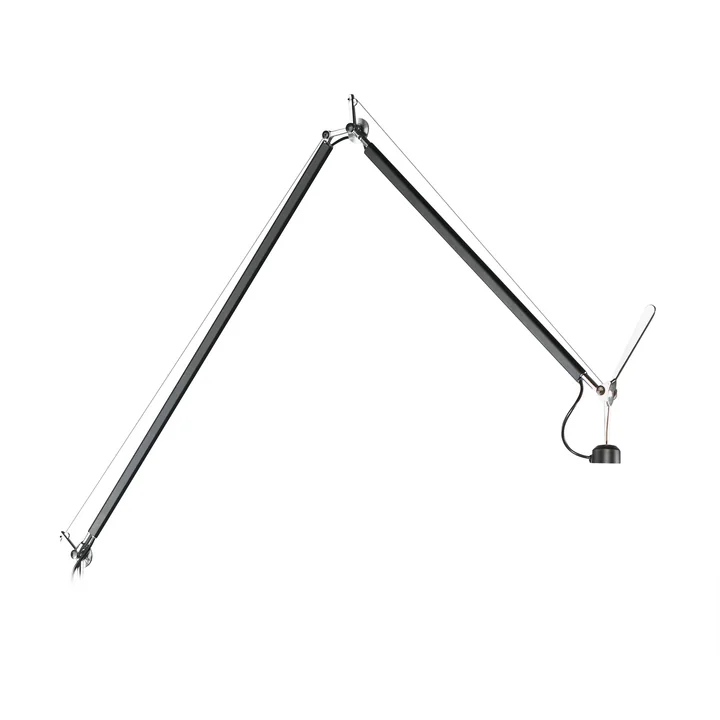 Lampadaire Tolomeo Mega LED Body avec variateur par Artemide en noir
