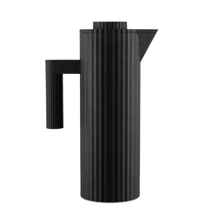 Plissé Verseuse isolante de Alessi dans la couleur noire