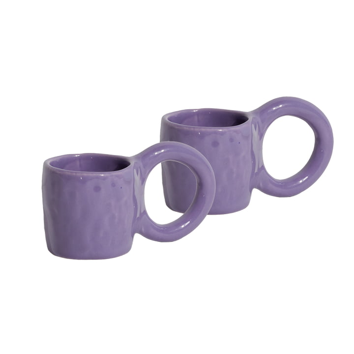 Donut Tasse à espresso, violet (set de 2) de Petite Friture