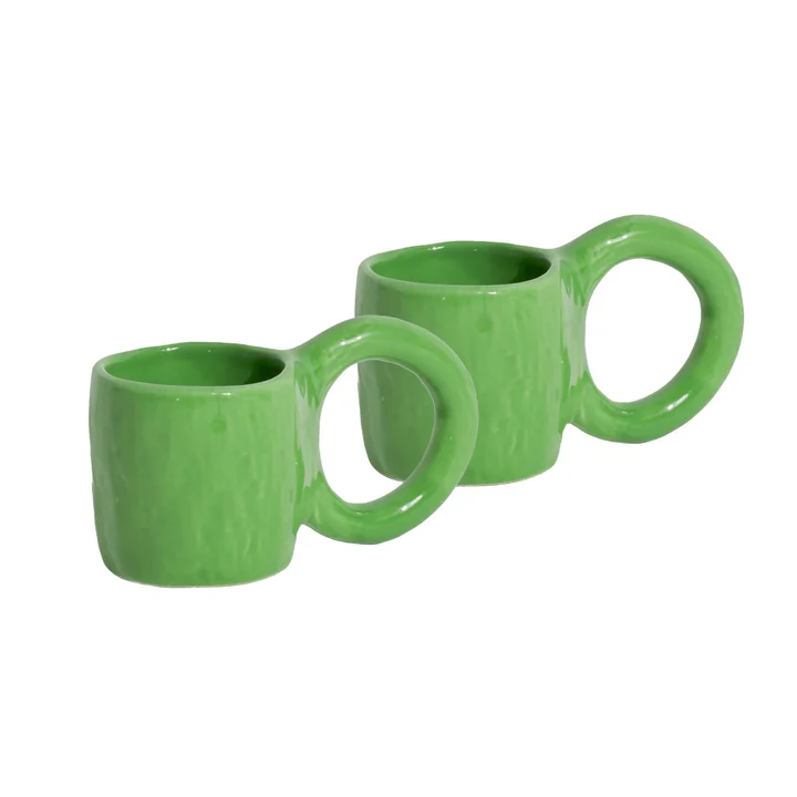Donut Tasse à espresso, vert pistache (set de 2) de Petite Friture