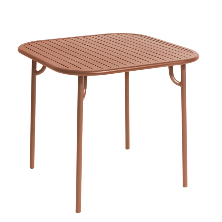 Week-End Table, 85 x 85 cm / terracotta de Petite Friture