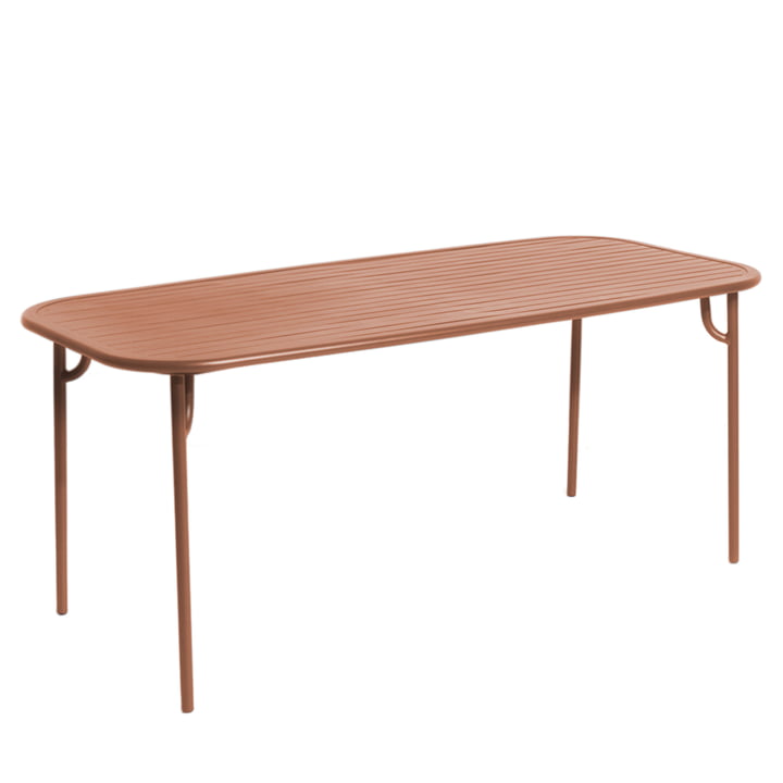 Week-End Table, 180 x 85 cm / terracotta de Petite Friture