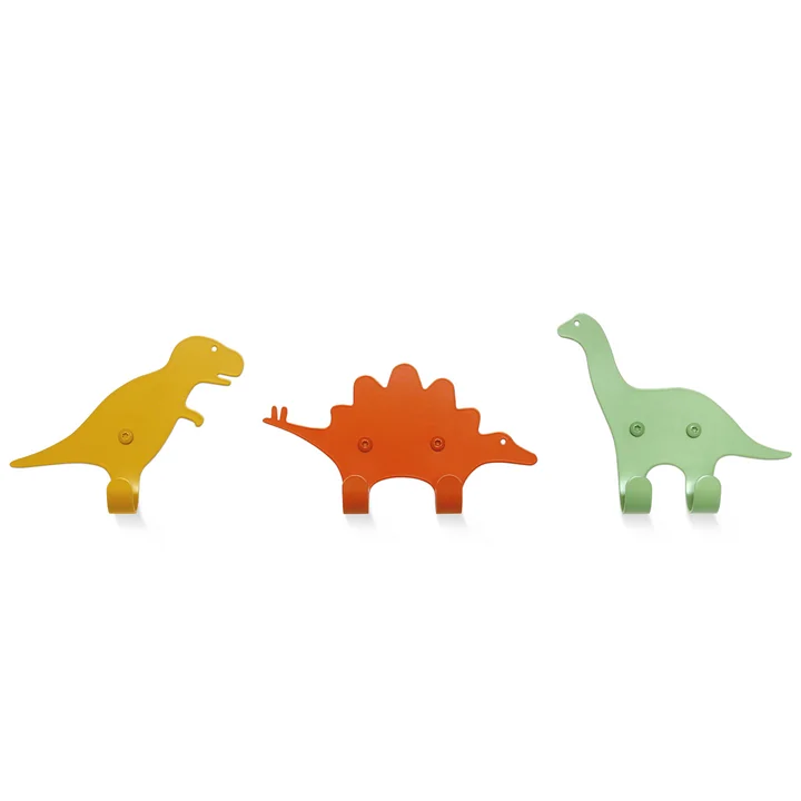 Crochets muraux Zoo, Dino (set de 3) vonbox