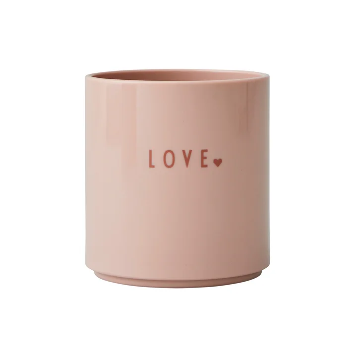 AJ Mini Favourite Gobelet en Tritan, Love / nude de Design Letters