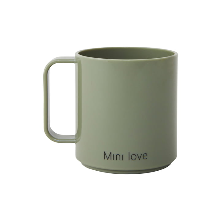 Mini Love Gobelet avec anse, 175 ml, vert olive de Design Letters