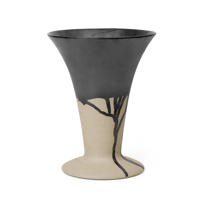 Flores Vase de ferm Living dans la version sable / noir