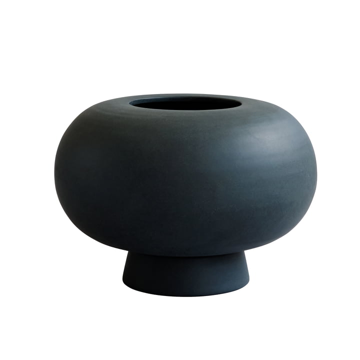 Kabin Vase, Fat, Ø 35 cm, noir de 101 Copenhagen