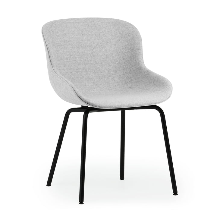 Hyg Chair entièrement rembourrée de Normann Copenhagen en version noire / grise
