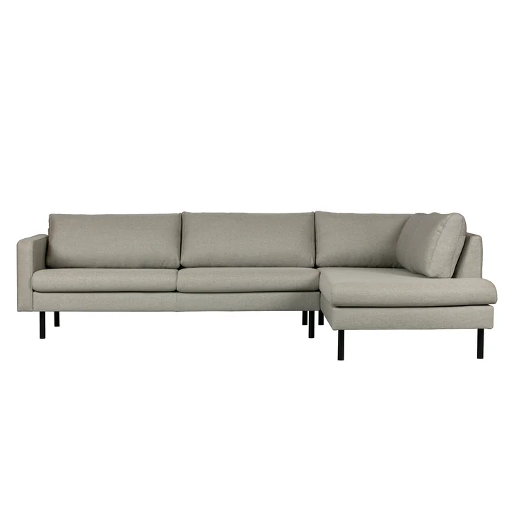 Mette Canapé d'angle, 282 x 92 cm, recamière à droite, gris clair de Nuuck