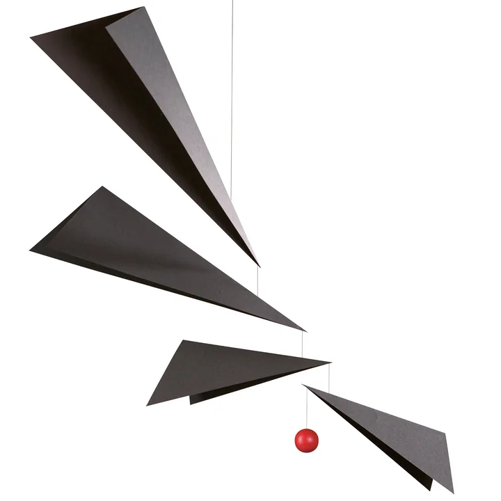 Wings Mobile, noir / rouge de Flensted Mobiles