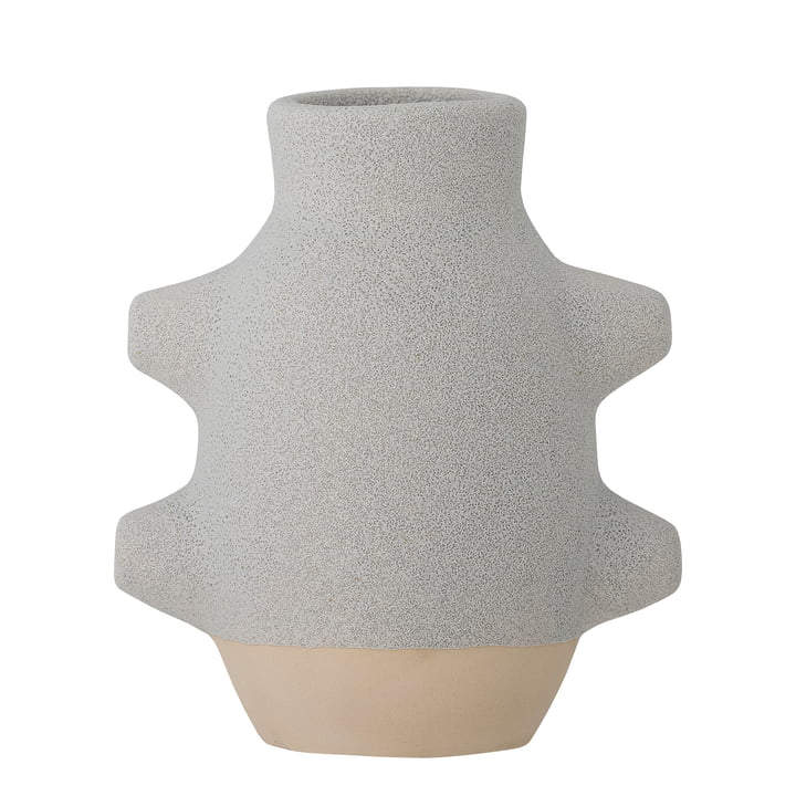 Birka Vase H 16 cm de Bloomingville en blanc