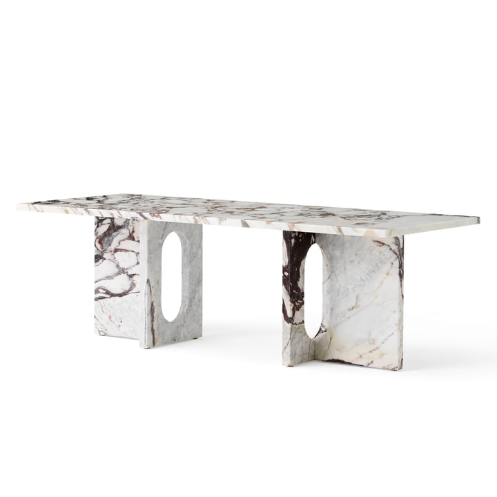 Audo - Androgyne Table basse 120 x 45 cm, Calacatta Viola