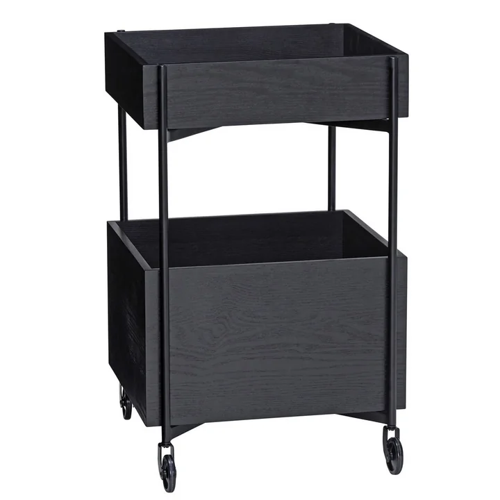 Fresh Trolley, H 70 cm, noir de Hübsch Interior