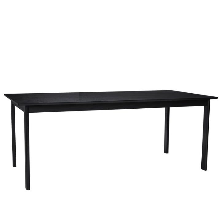 Dapper Table de salle à manger, L 195 cm, frêne noir de Hübsch Interior