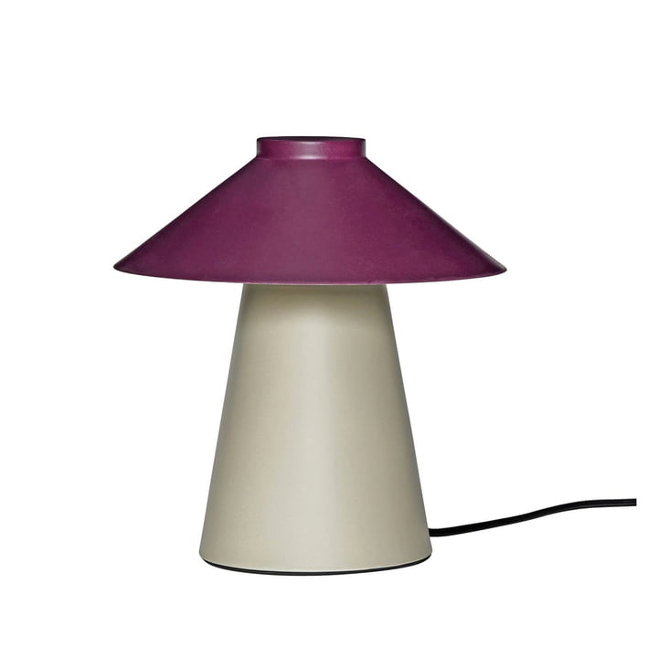 Chipper Lampe de table, Ø 25 cm, sand / burgundy de Hübsch Interior