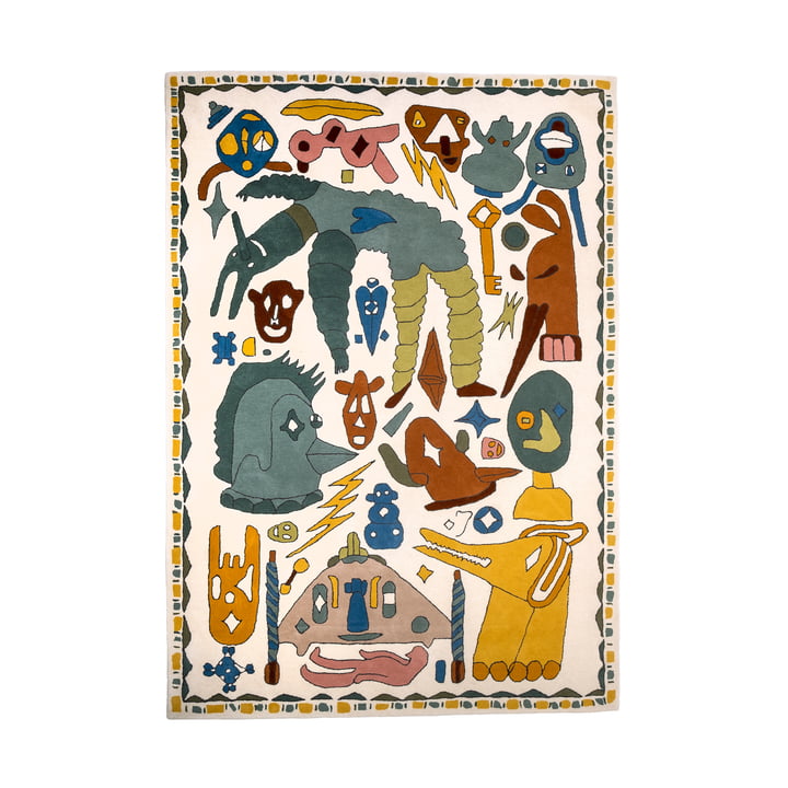 Troupe Tapis en laine, 240 x 170 cm, multicolore de Nanimarquina