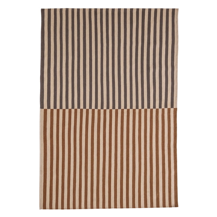 Ceras 3 Tapis en laine Kilim, 300 x 200 cm, rayé, rouge / bleu de Nanimarquina