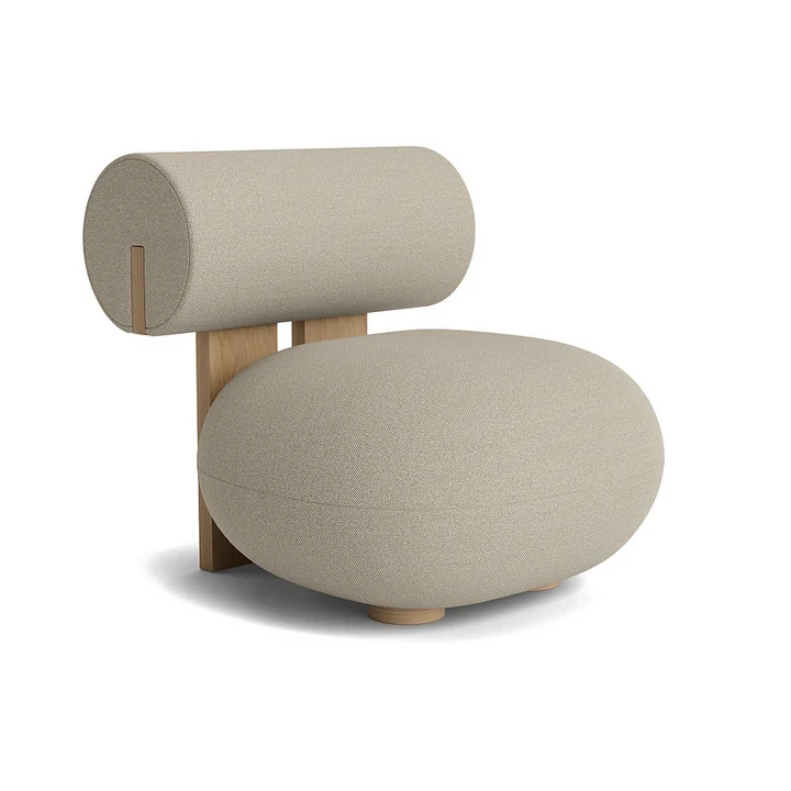 Hippo Fauteuil Lounge, Chêne naturel / Hallingdal 65 - 220 de NORR11