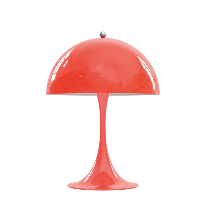 Panthella Mini Lampe de table Ø 25 cm, coral de Louis Poulsen