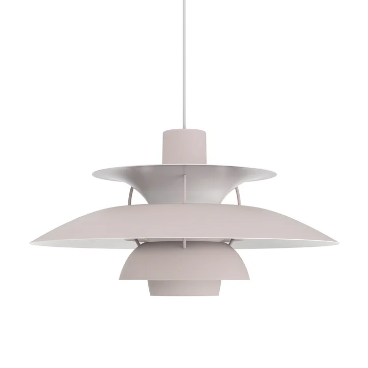 PH 5 lampe suspendue, monochrome oyster grey de Louis Poulsen