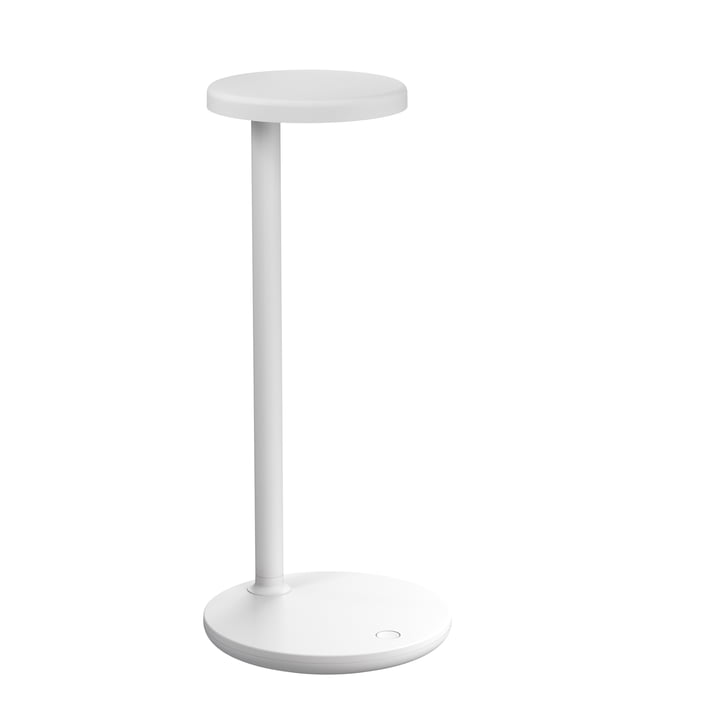 La lampe de table à LED Oblique de Flos , H 35 cm, blanc