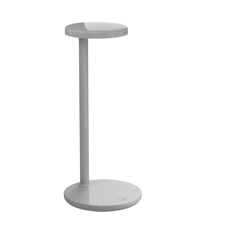 La lampe de table à LED Oblique de Flos , H 35 cm, gris