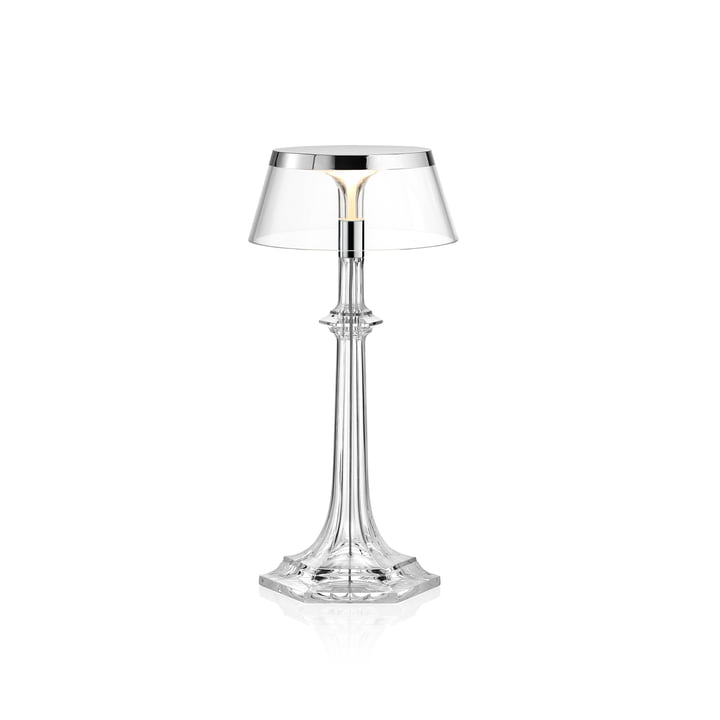 Bon Jour Versailles Lampe de table LED small H 27,2 cm de Flos en chrome / couronne transparente