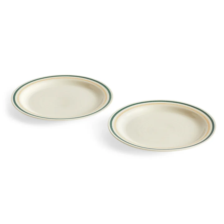 Sobremesa Assiette, Ø 24,5 cm, vert / sable (set de 2) de HAY