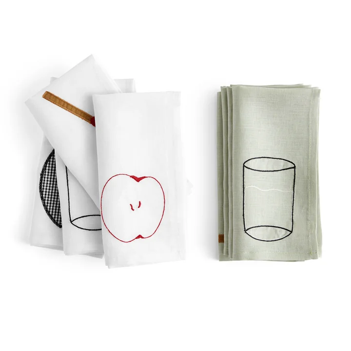 Sobremesa Serviette de table, vert et blanc de HAY