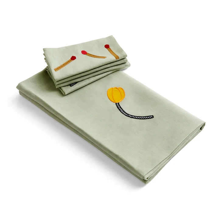 Sobremesa Nappe et serviettes de table vert de HAY